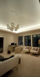 Interior photo of a luxury South Florida home with impact windows installed