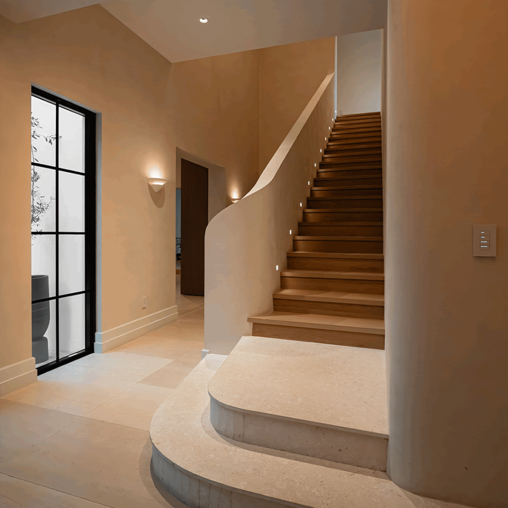 Close up foyer shot of a luxury home with impact windows installed